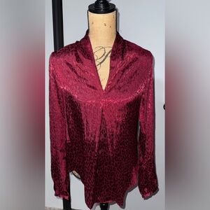 Elegant Michael Kors Red Satin Women's Top